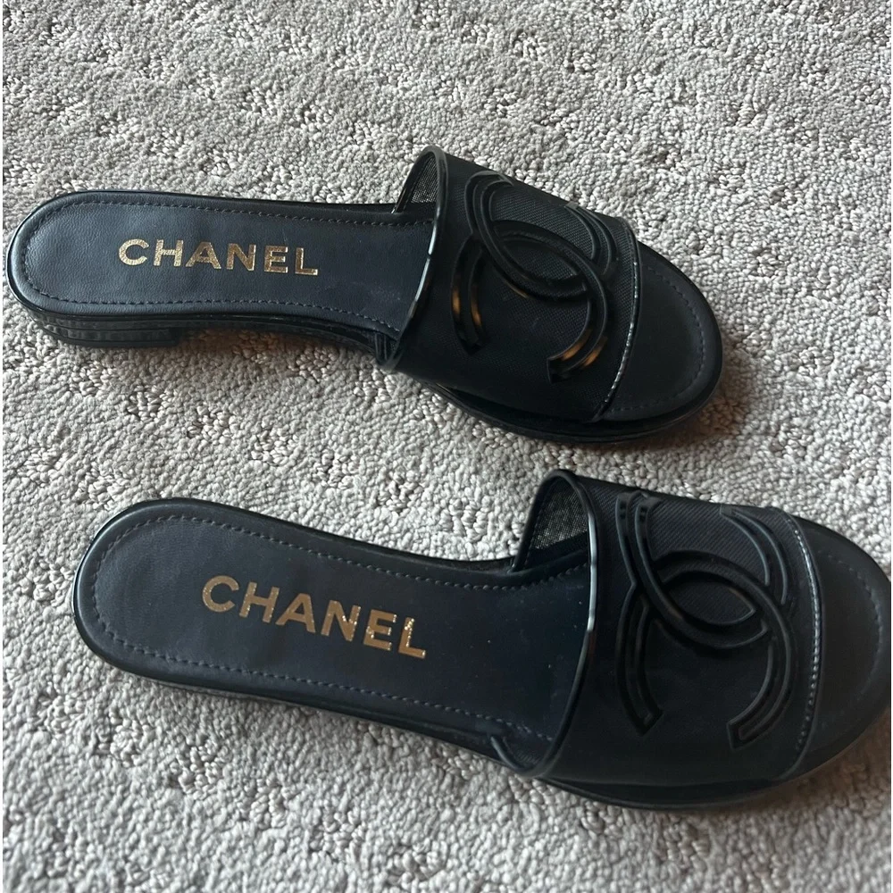 Brand new authentic CHANEL  slide sandals for sale! - Picture 2 of 10